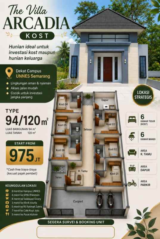 investasi kost dekat unnes semarang