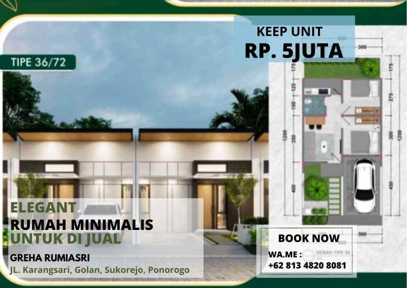minimalis modern rumah syariah ponorogo