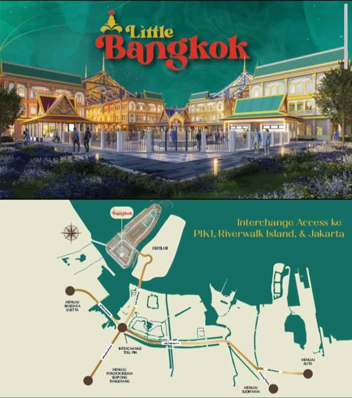 rukan little bangkok plaza pik2 harga perdana