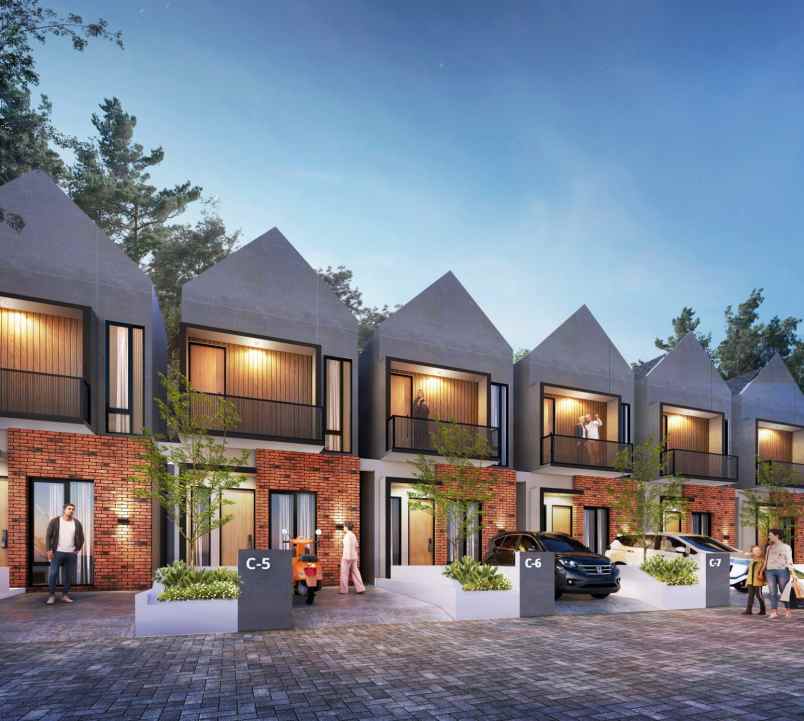 rumah berkonsep villa bussines cantik 2 lantai di batu