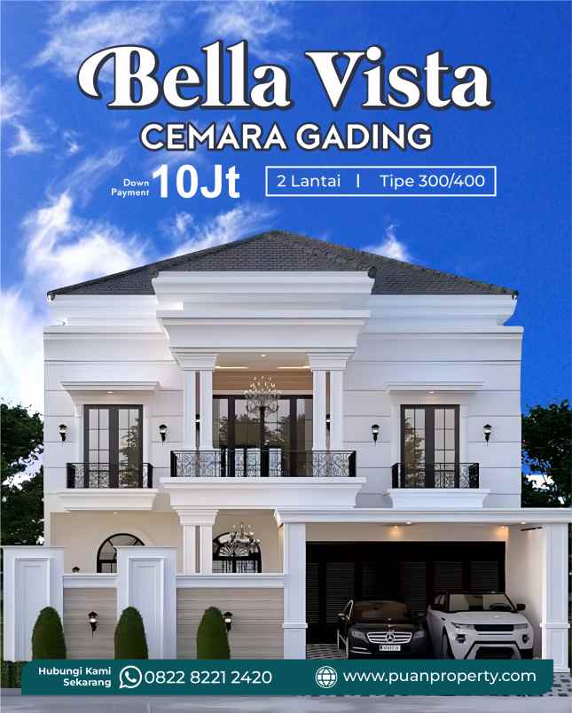 rumah di komplek pemda 2 lantai bella vista
