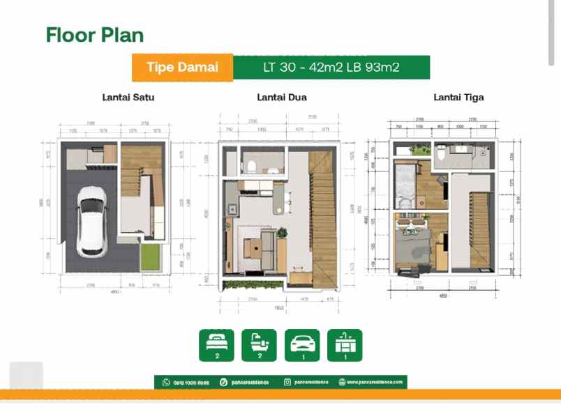 rumah dijual 2 lantai selangkah ke lrt ciracas