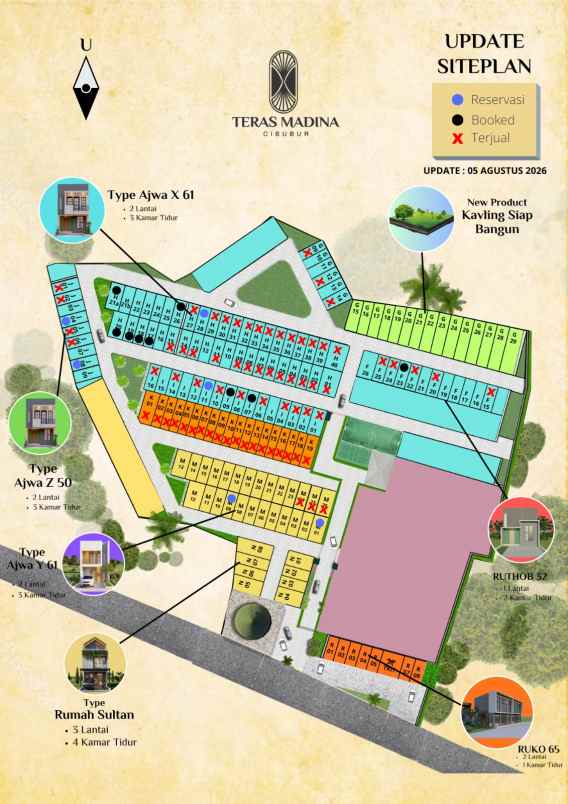 rumah dijual unit khusus teras madina cibubur