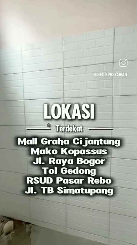 rumah dua lantai siap huni cijantung jakarta timur