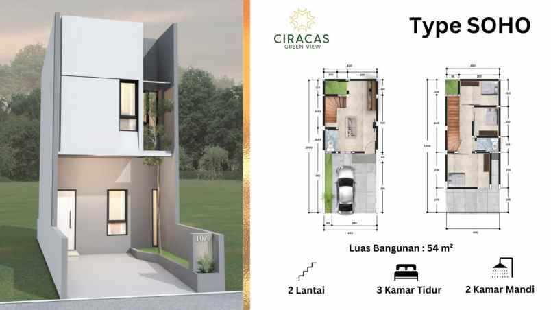 rumah flat house 2lantai ciracas jakarta timur