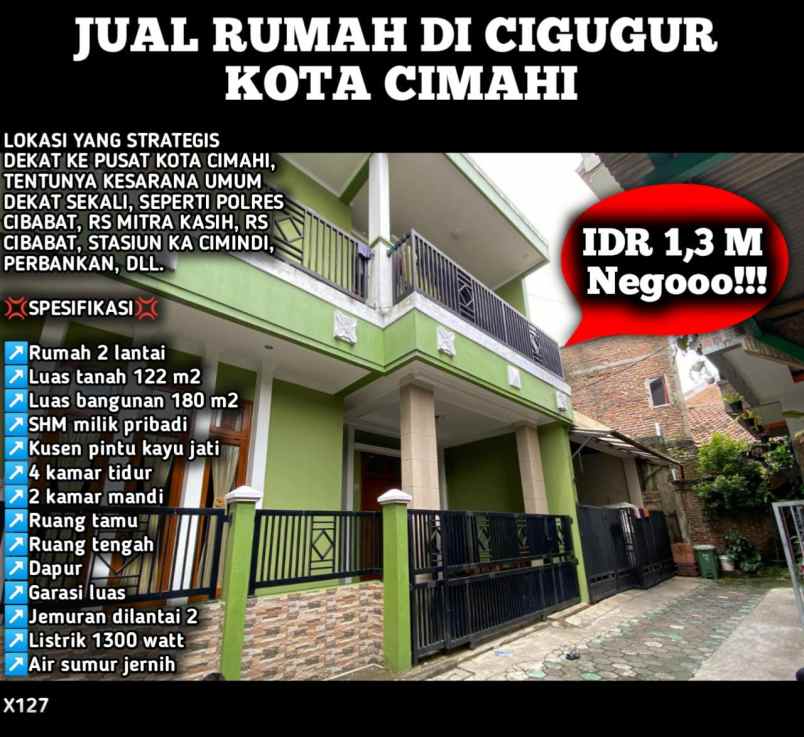 rumah mewah cimahi kota cigugur dekat cimindi