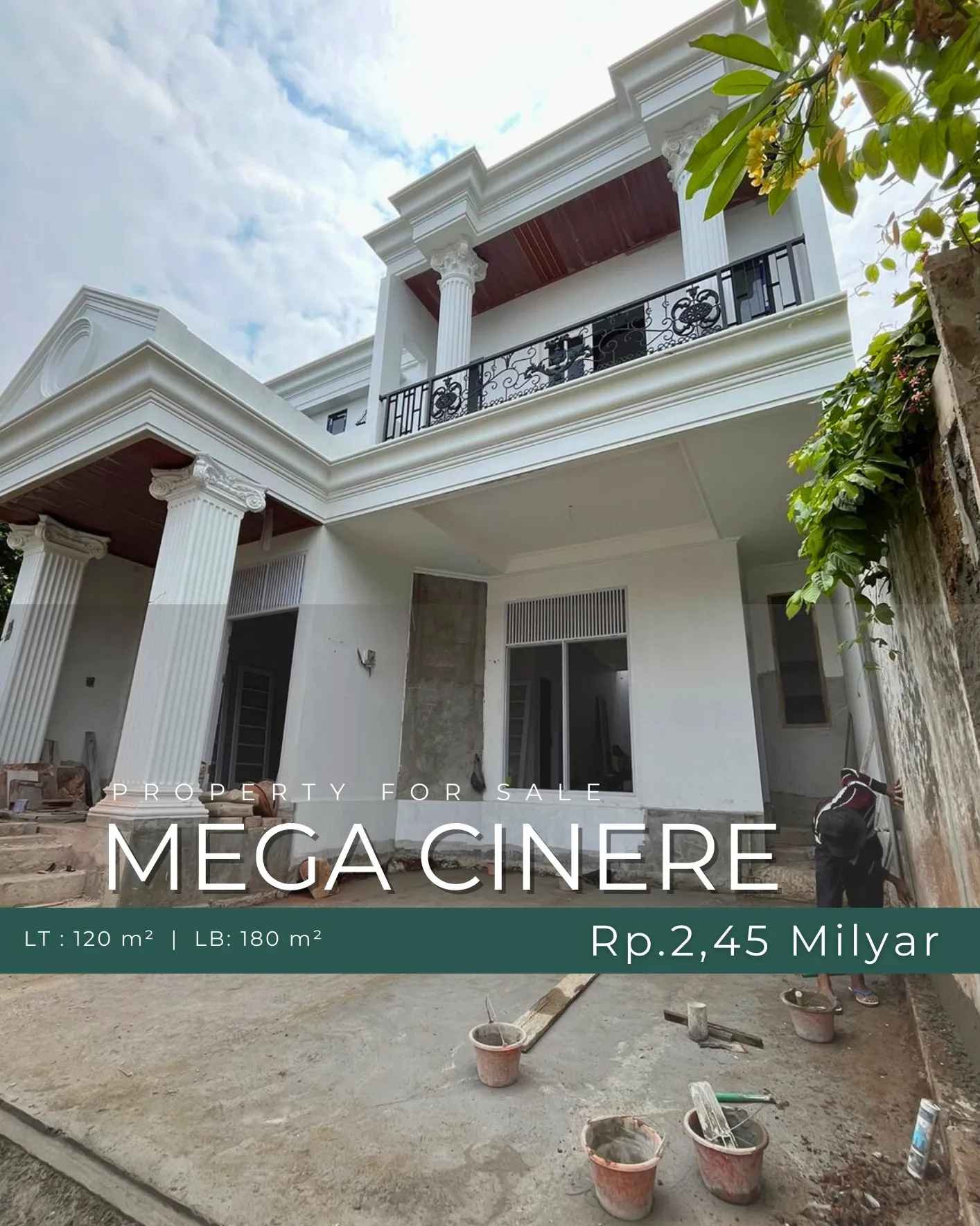 rumah moder klasik minimalulis dalam komplek cinere