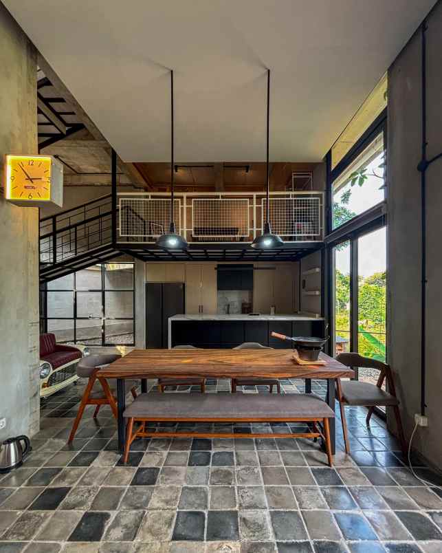 rumah modern industrial design di veteran bintaro
