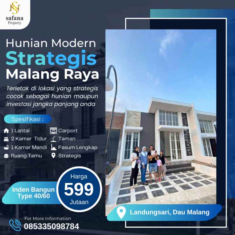Rumah Modern Lokasi Strategis Dekat Kampus Umm Malang
