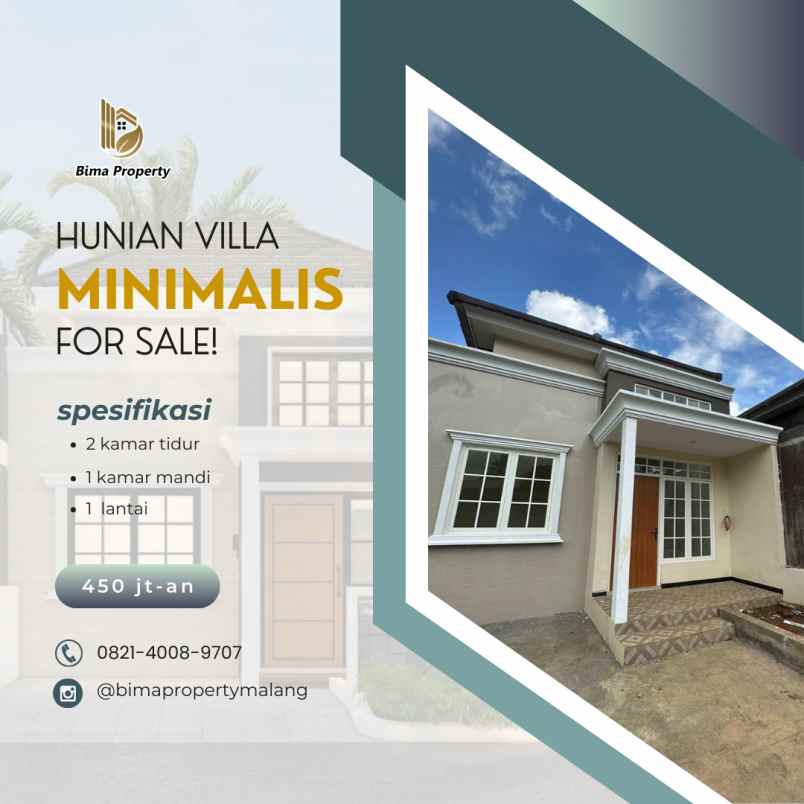 rumah nuansa villa minimalis di malang kota