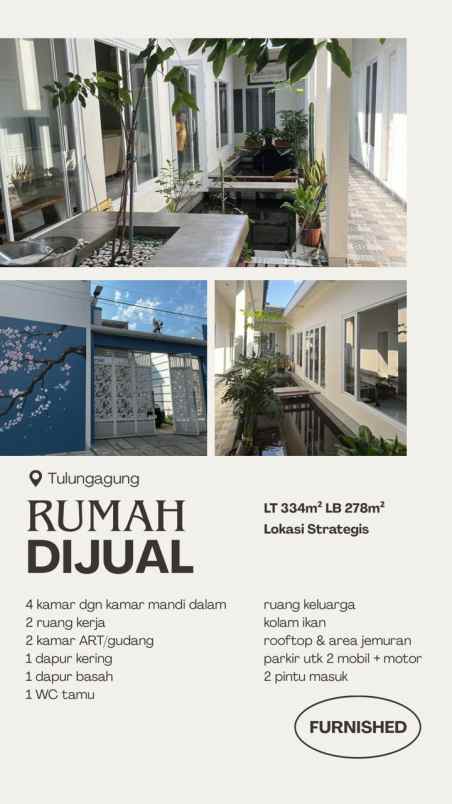 rumah sarfat bagus strategis di pusat tulungagung