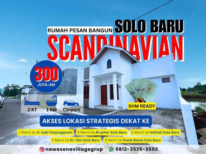 rumah shm dekat solo baru