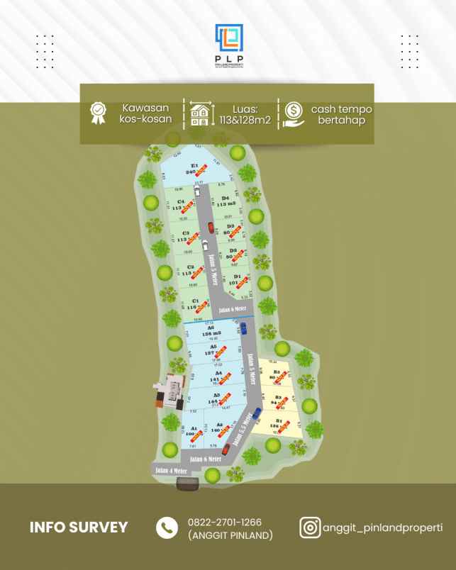 tanah kavling di sebelah fakultas hukum uii