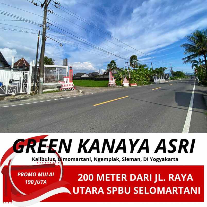 tanah strategis di sleman timur 190 juta