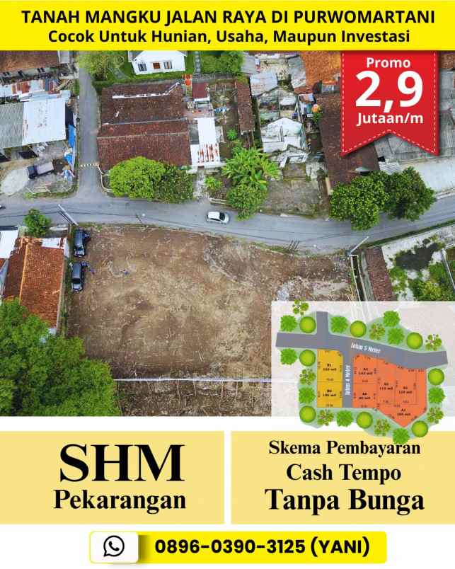 tanah strategis mangku jalan raya di purwomartani