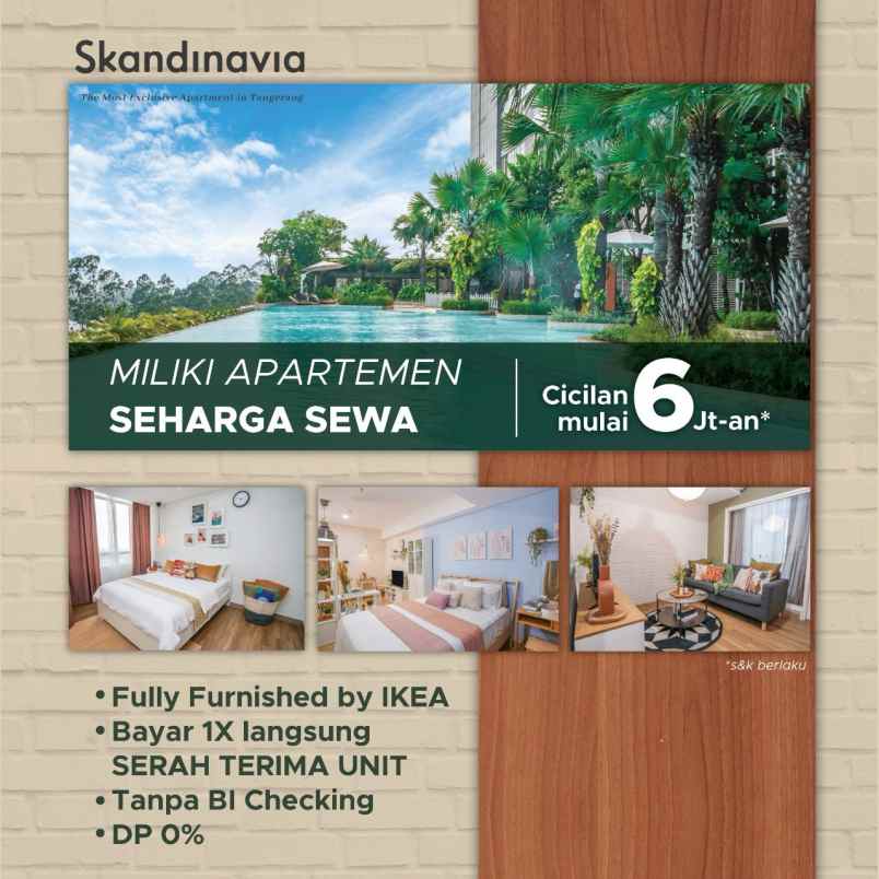 beli aprtemen seharga sewa skandinavia bayar 180 bulan