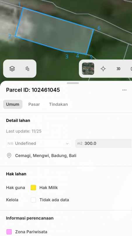 dijual 3 05 are jl tvri jl mundeh kutuh kuta selatan