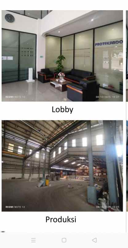 dijual disewakan pabrik lt 8070 lb 7820 pasar kemis