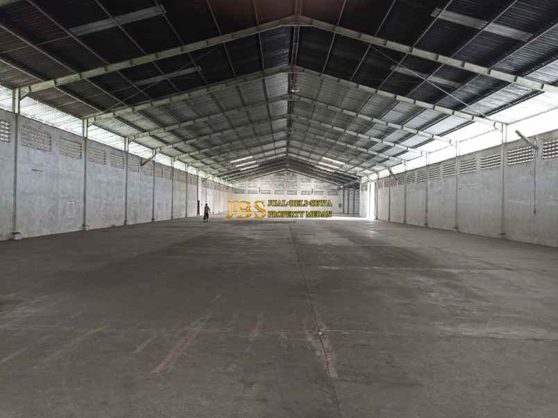 dijual gudang medan binjai km 14 jalan kenduri