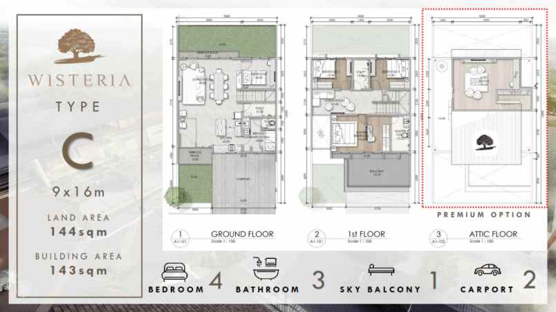 dijual rumah cluster wisteria metland