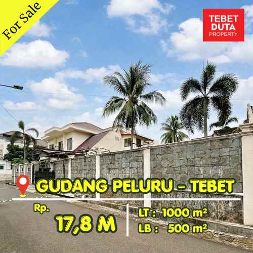 dijual rumah gudang peluru tebet