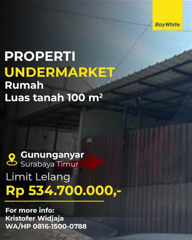 dijual rumah gununganyar tambak