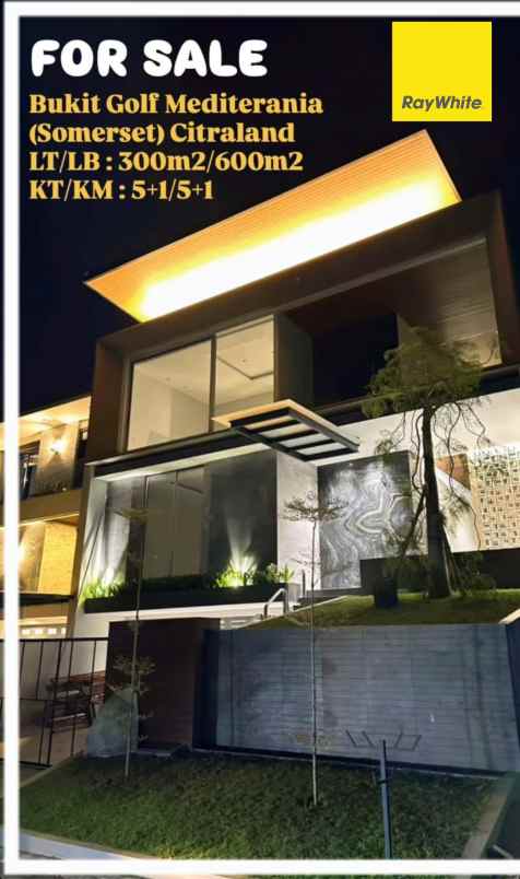 dijual rumah jalan bukit golf mediterania