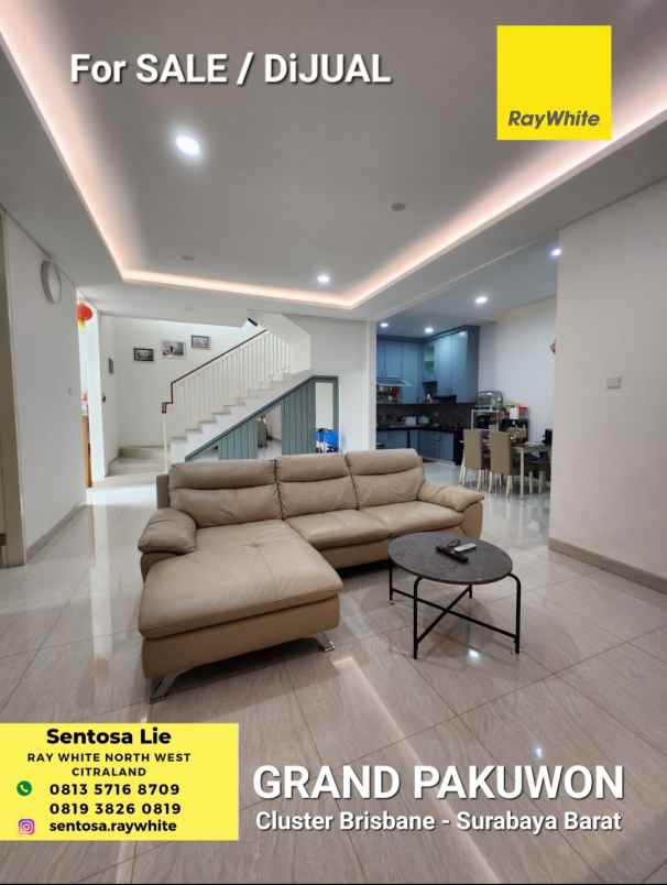 dijual rumah jalan grand pakuwon