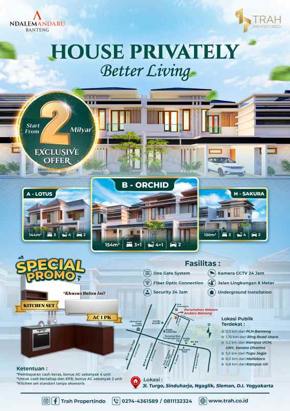dijual rumah jalan turgo ngabean wetan
