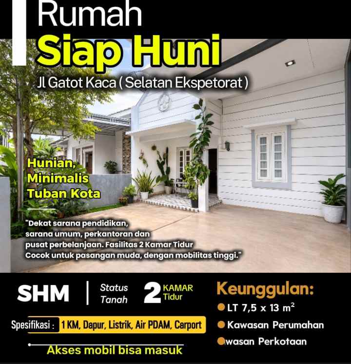 dijual rumah jl gatot kaca