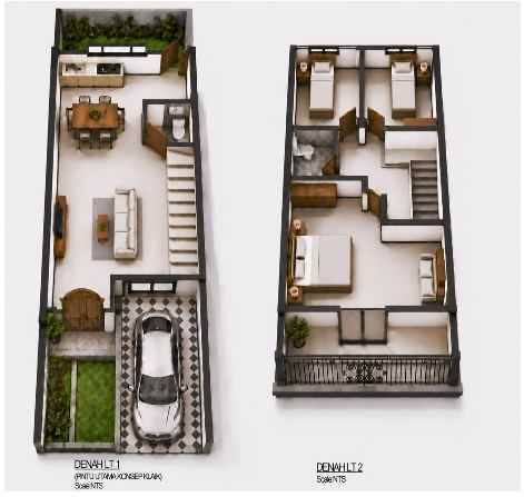 dijual rumah jl pintu taman mini ii