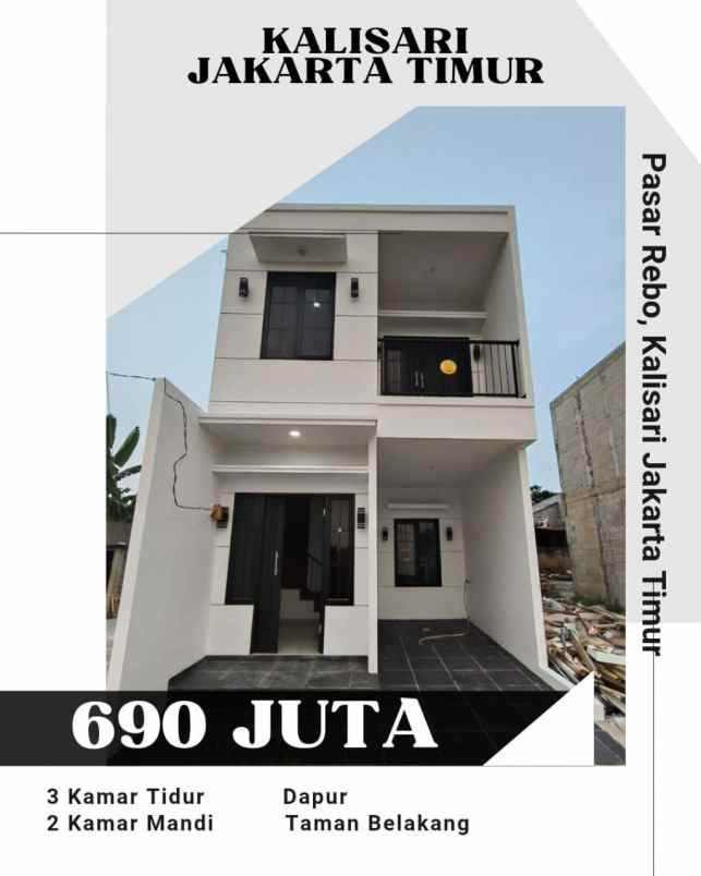 dijual rumah kalisari pasar rebo