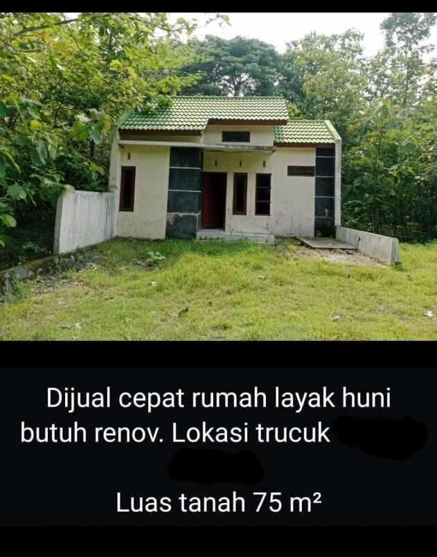 dijual rumah murah di trucuk klaten 90 juta nego