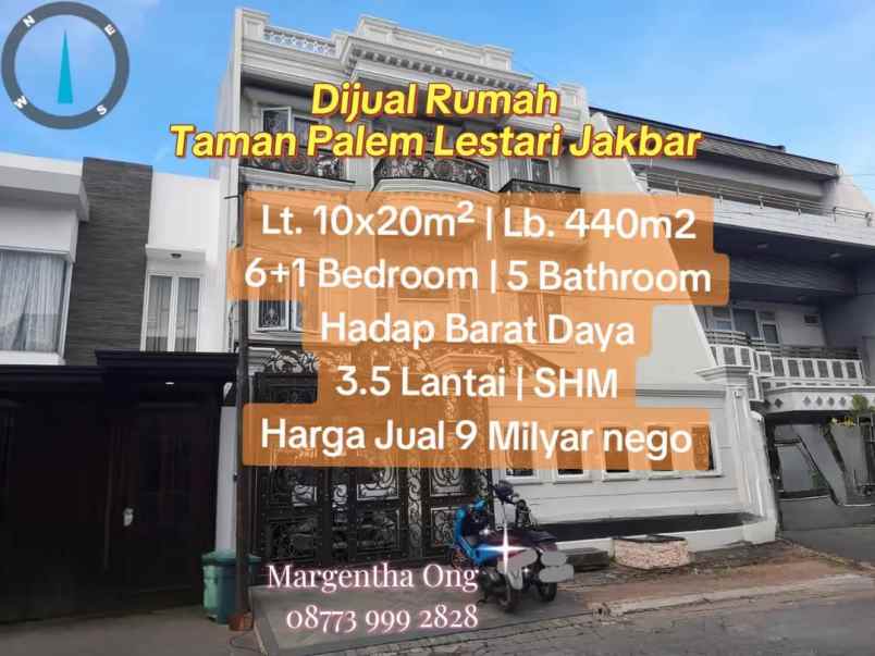dijual rumah taman palem lestari jakbar