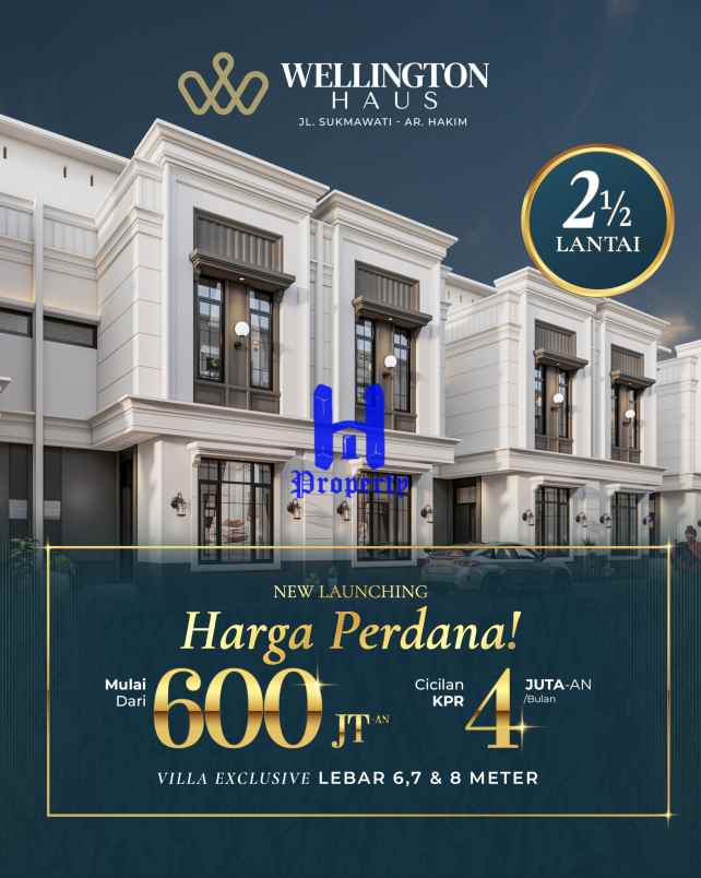 dijual rumah wellington haus jalan