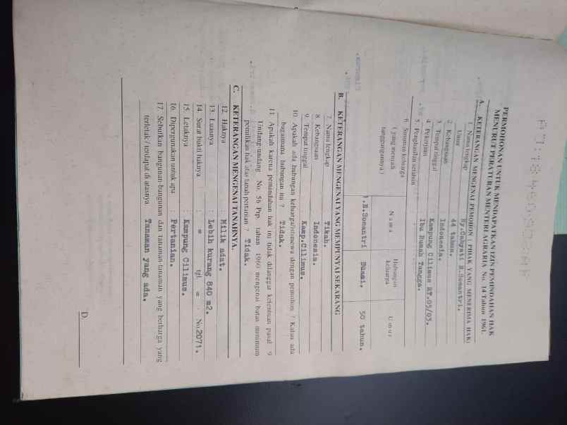 dijual tanah cilimus hilir padaasih kec