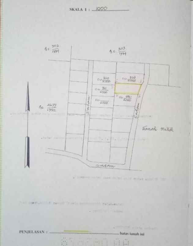 dijual tanah gunung payung