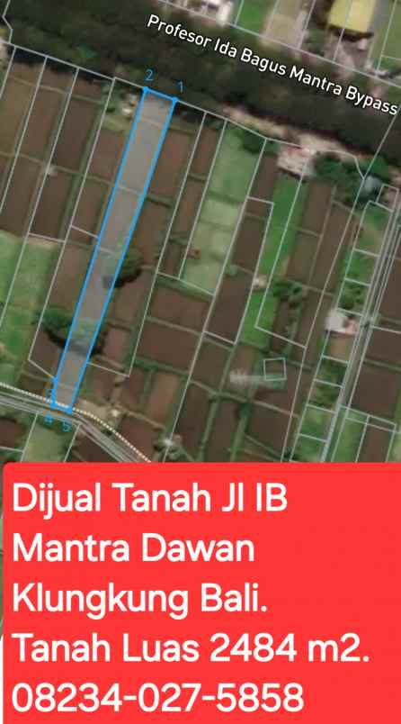 dijual tanah jalan ida bagus mantra
