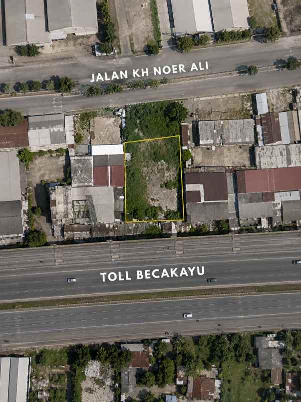 dijual tanah jalan raya kalimalang