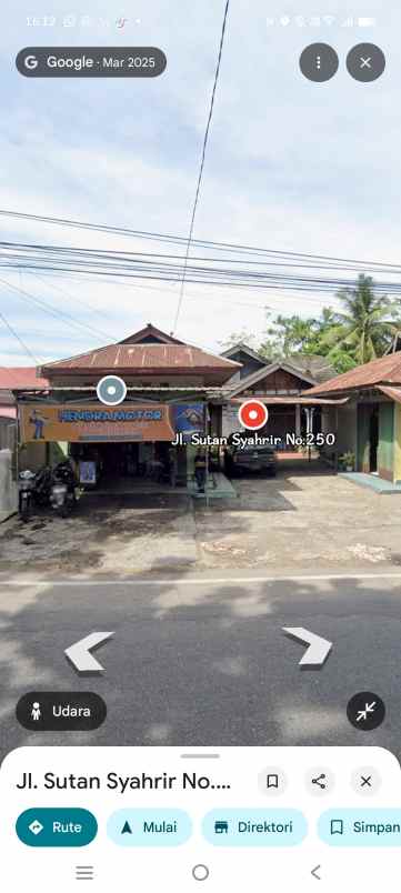dijual tanah jalan sutan syahrir no 250