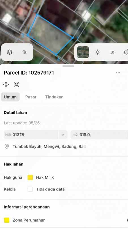 dijual tanah jl tumbak bayuh i