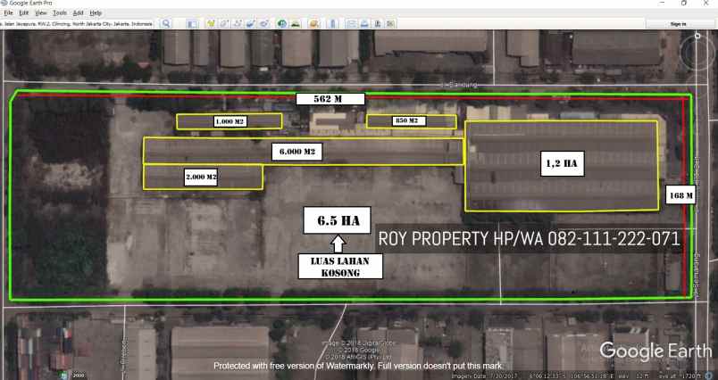 dijual tanah kbn marunda cilincing