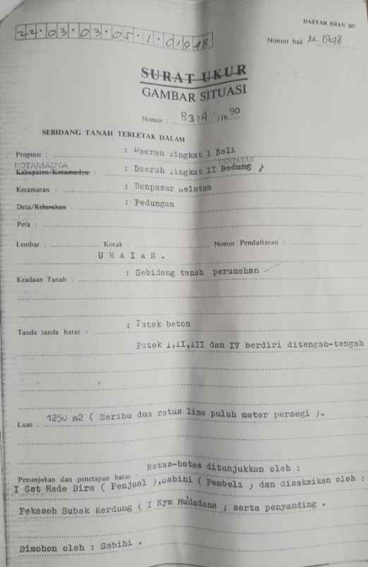 dijual tanah pedungab