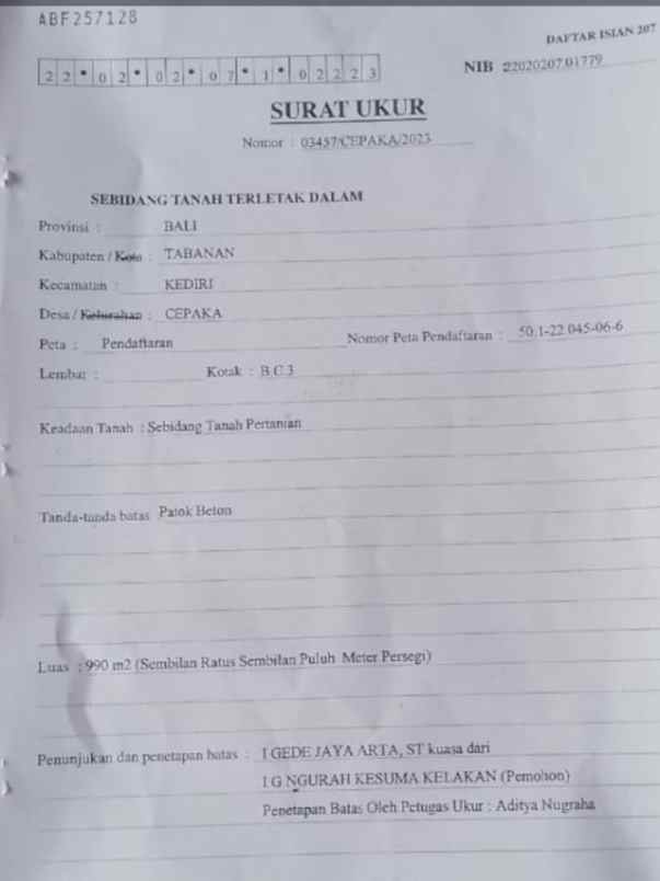 dijual tanah raya munggu kapal