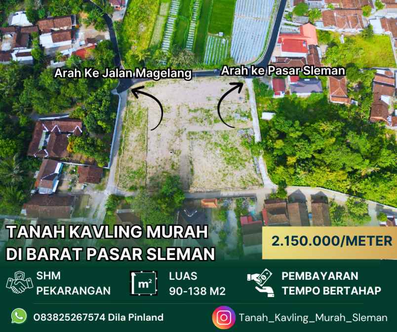dijual tanah sanggrahan caturharjo