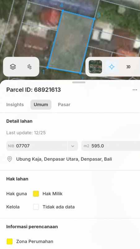 dijual tanah sari dana cargo