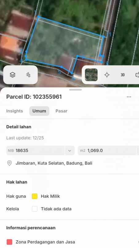 dijual tanah taman mumbul