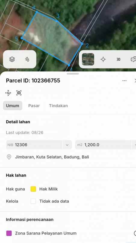 dijual tanah utara rektorat unud