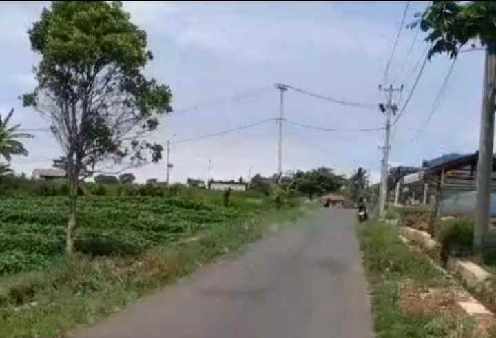 dijual tanah view gunung sawah pinggir jalan