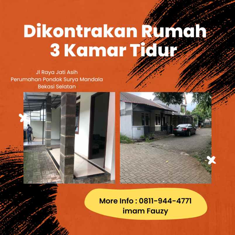 dikontrakan rumah 3 kamar tidur i kamar utama